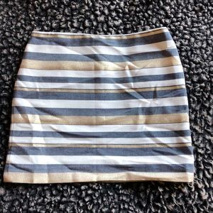 J. Crew factory metallic striped mini skirt size 4